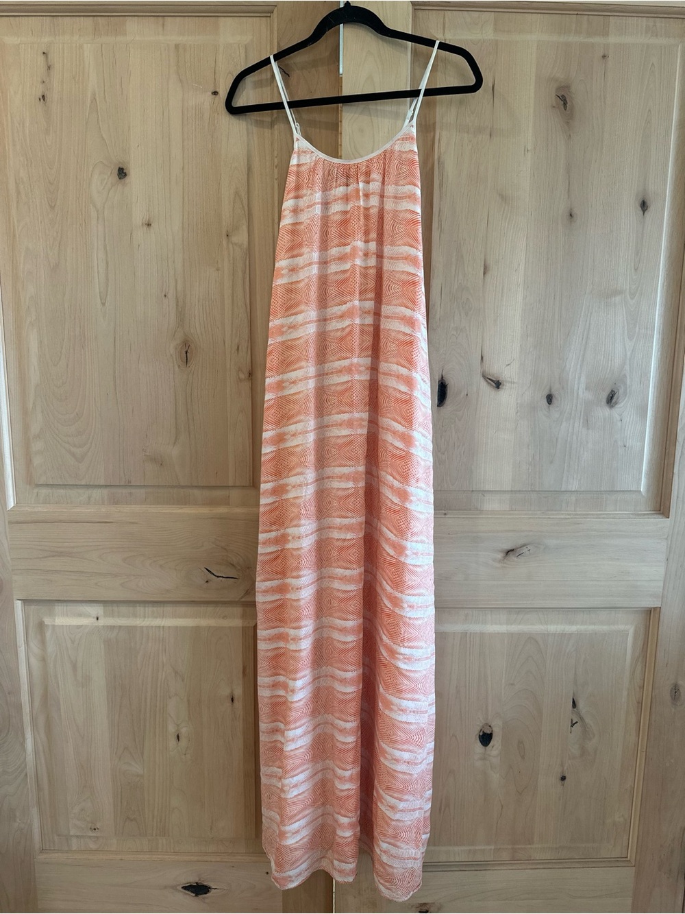 Armani Exchange Coral Stripe Maxi Dress